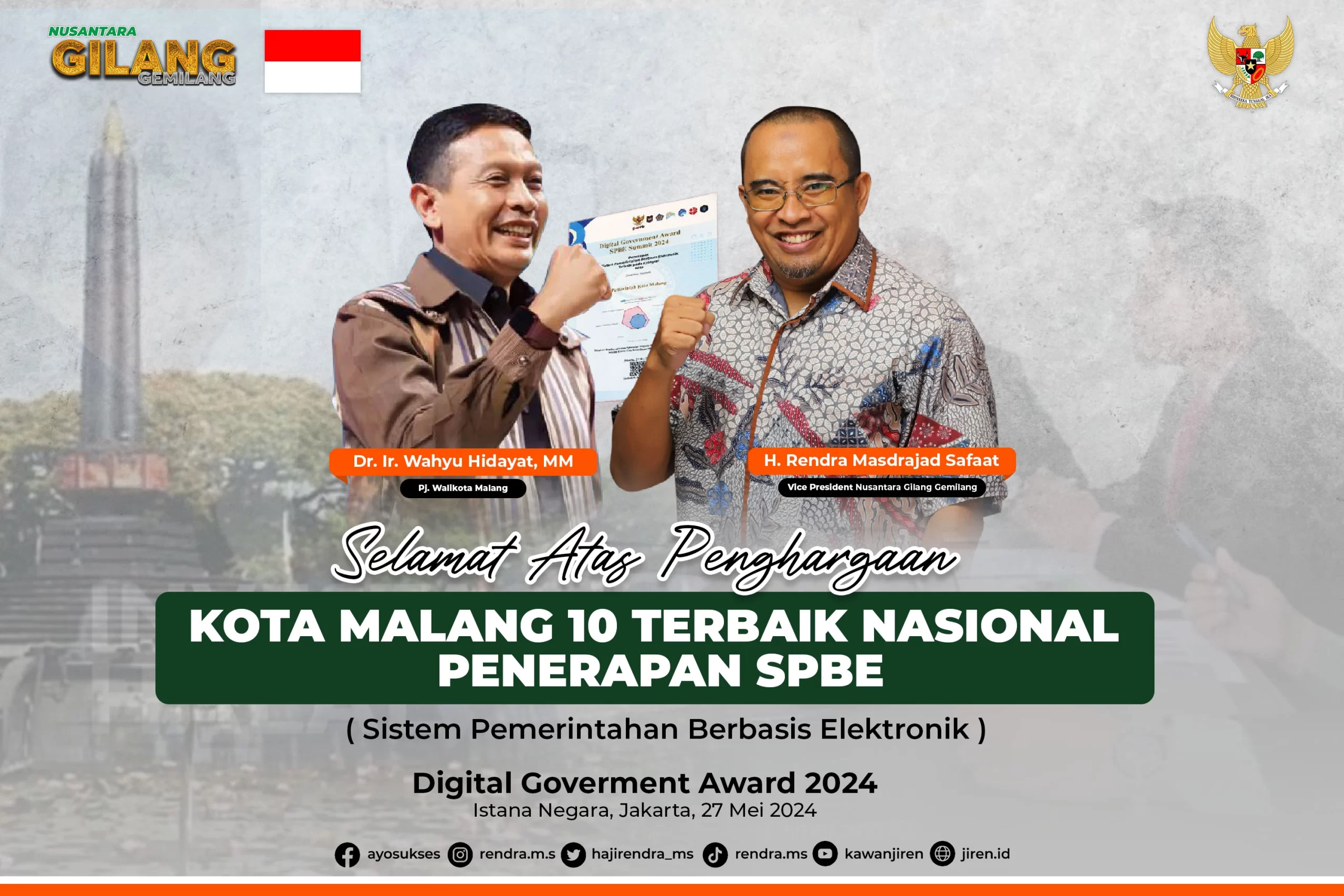 Kota Malang Raih Prestasi Nasional