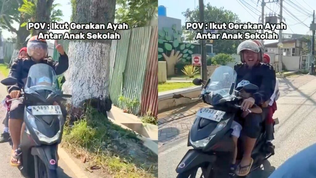 Ikut Gerakan Ayah Antar Anak ke Sekolah
